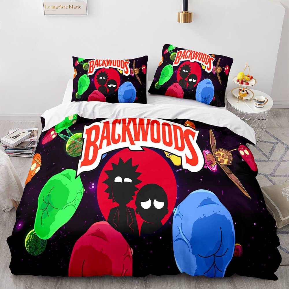 Backwoods Rick and Morty Bedding Duvet Cover Sets (Online Order Only)