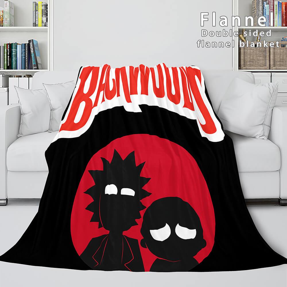 Rick And Morty Super Soft Flannel Fleece Blanket (Online Order Only)