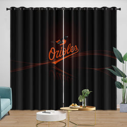 Baltimore Orioles Curtains Blackout Window Drapes Room Decoration (Online Order Only)