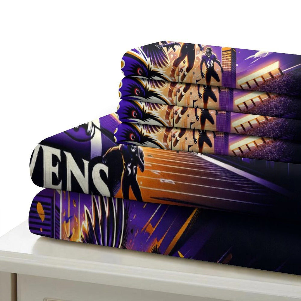 Baltimore Ravens Bedding Set Duvet Cover Without Filler (Online Order Only)