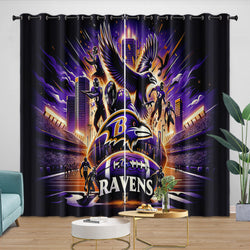 Baltimore Ravens Curtains Blackout Window Drapes (Online Order Only)