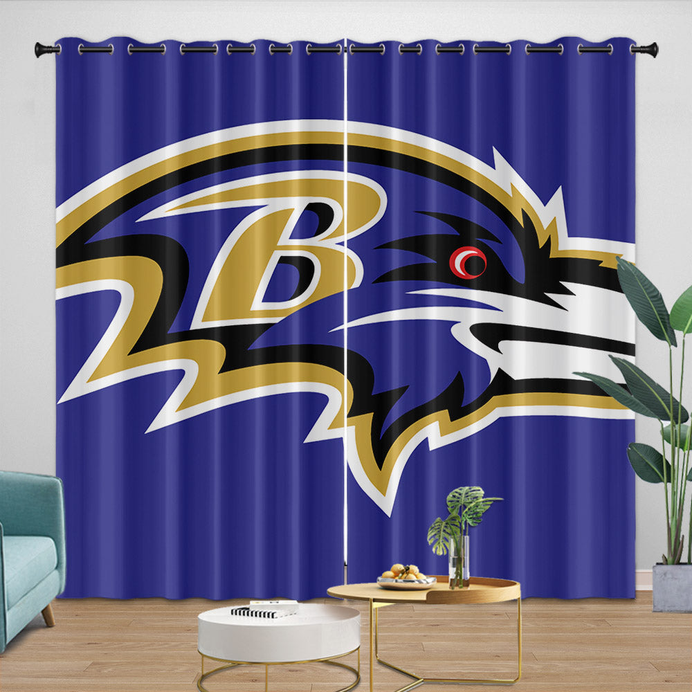 Baltimore Ravens Curtains Blackout Window Drapes (Online Order Only)