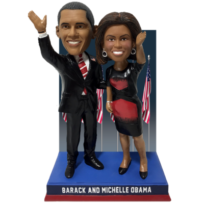 Barack and Michelle Obama Dual Election Night Bobblehead (ONLINE ORDER ONLY)