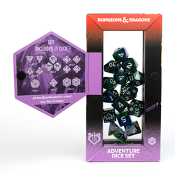 D&D Adventure Dice Set - Bard Edition | Blue/Green 15pc Collection (ONLINE ORDER ONLY)