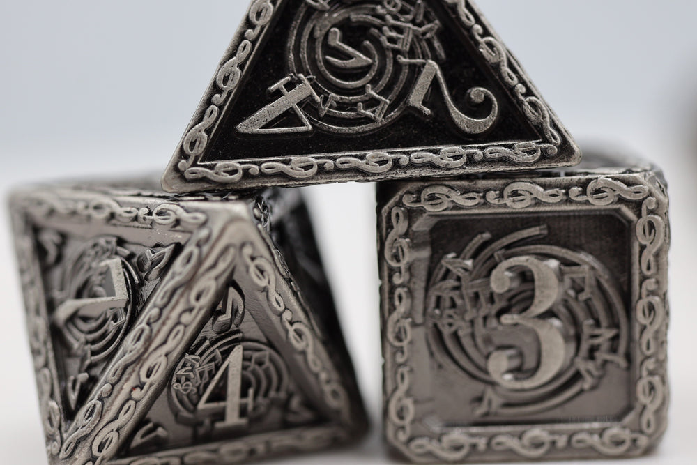 Bardic Song: Vibrato - Metal RPG Dice Set (ONLINE ORDER ONLY)