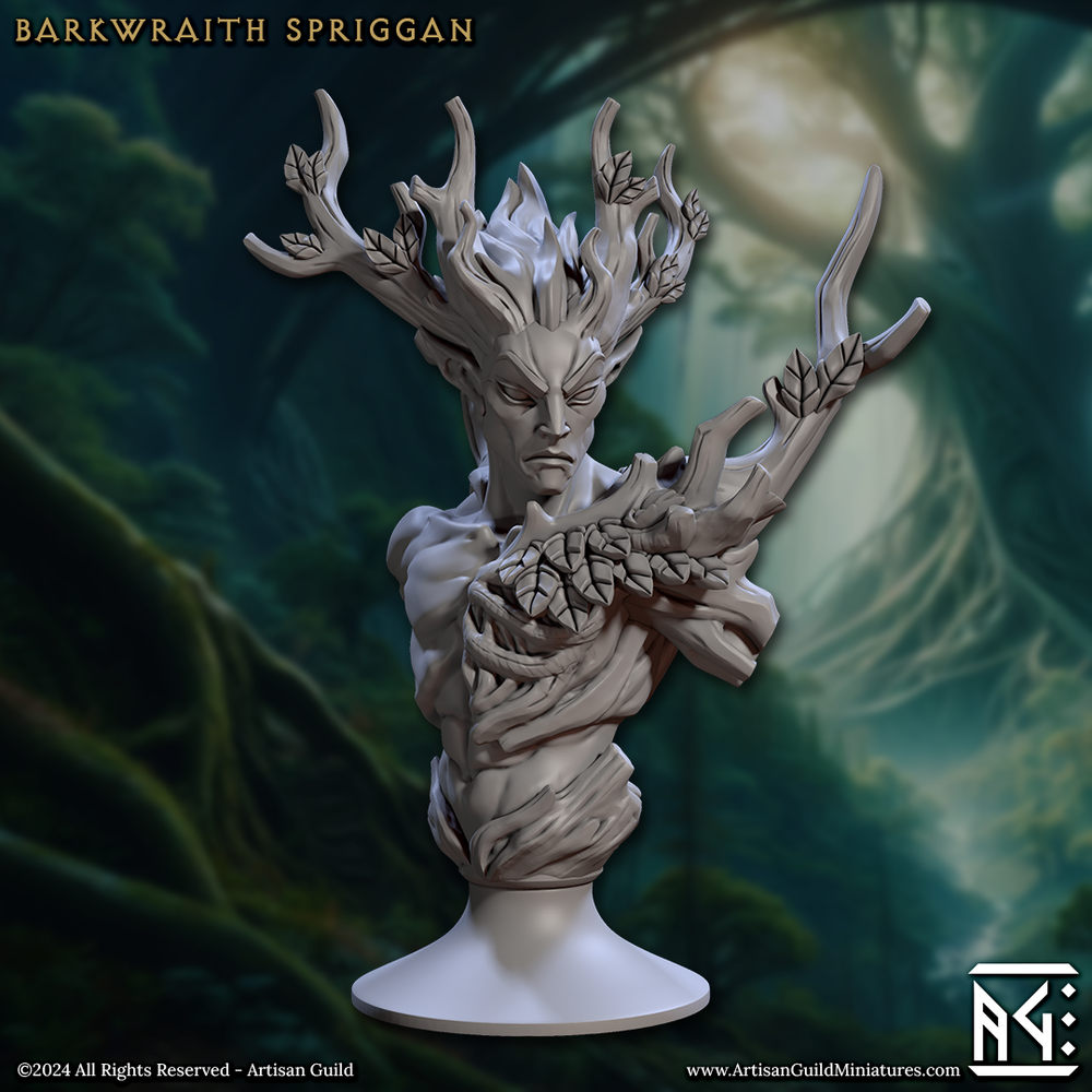 3D Printed Artisan Guild Barkwraith Spriggans Busts 28mm 32mm (Online Only)