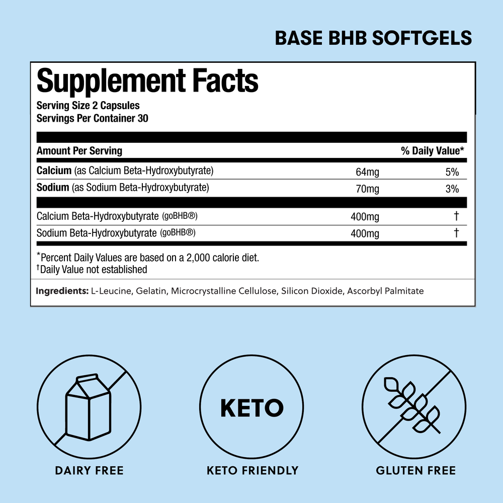 Base Ketones - Exogenous Ketones Drink Mix with goBHB®
