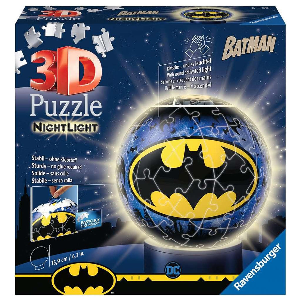 Batman Nightlight Ball 74 Piece 3D Jigsaw Puzzle Ravensburger (ONLINE ORDER ONLY)