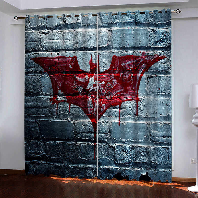 Batman Pattern Curtains Blackout Window Drapes (Online Order Only)