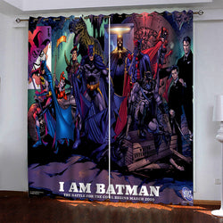 Batman Pattern Curtains Blackout Window Drapes (Online Order Only)