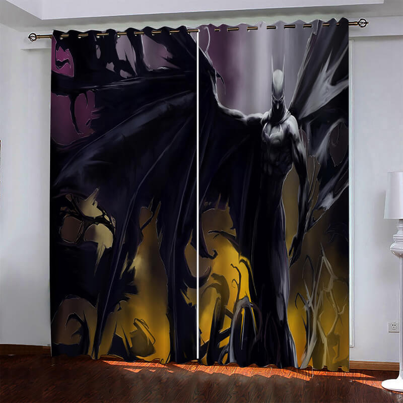 Batman Pattern Curtains Blackout Window Drapes (Online Order Only)