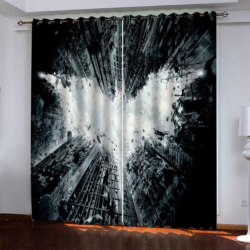 Batman Pattern Curtains Blackout Window Drapes (Online Order Only)