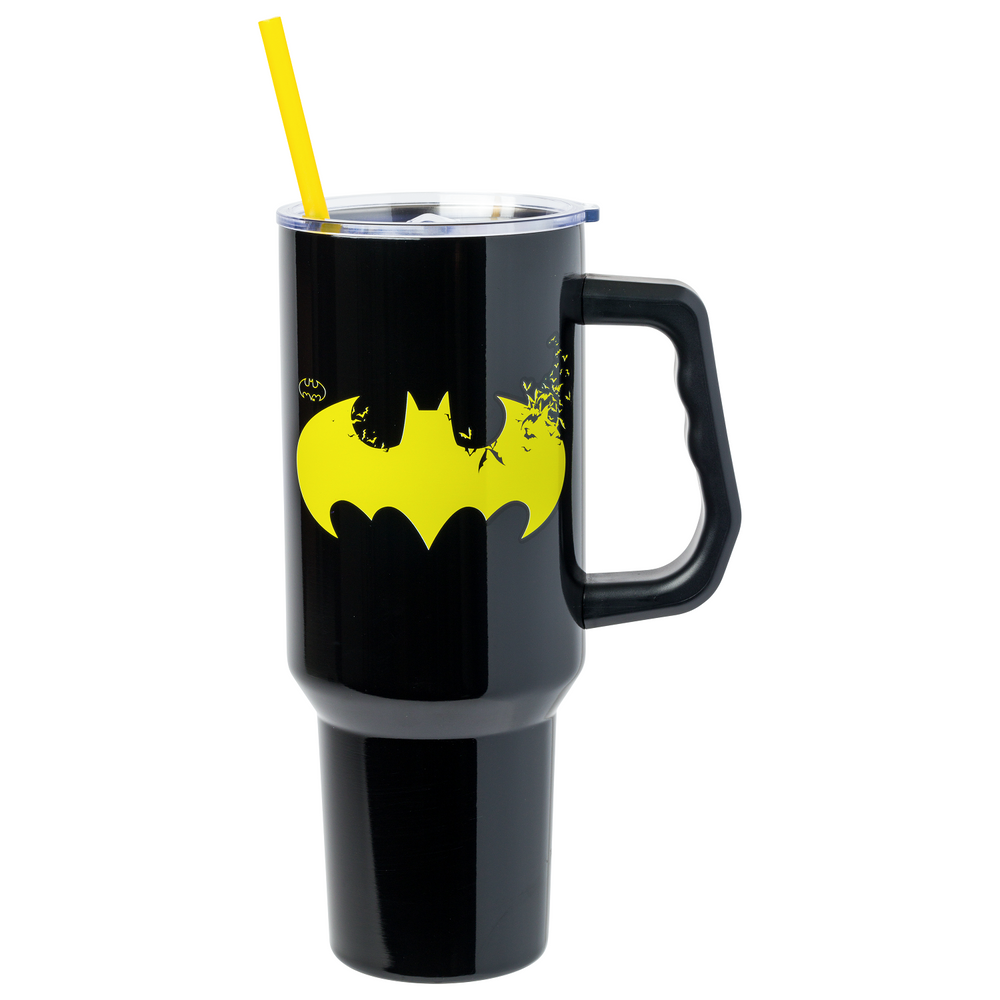 Batman Emblem 40oz. Stainless Steel Tumbler with Handle (ONLINE ORDER ONLY)