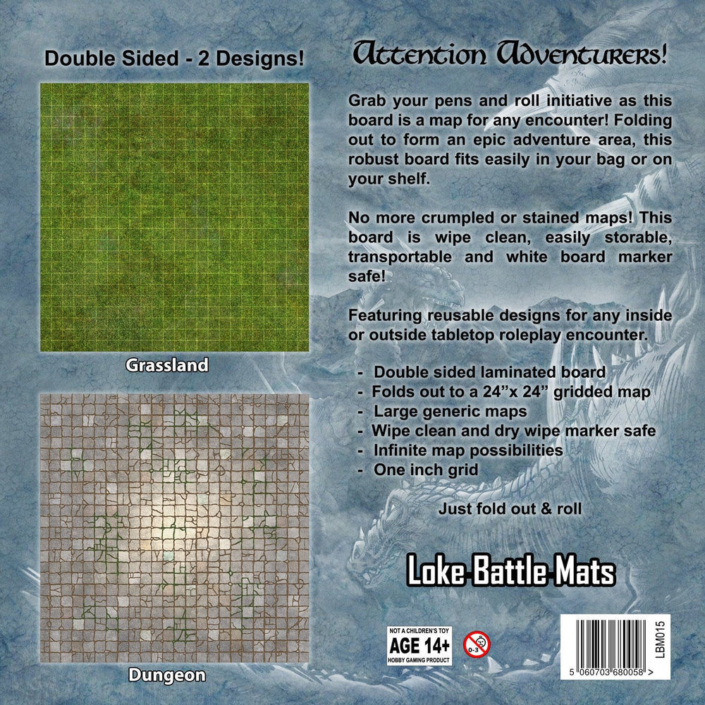 Battle Map Board - Dungeon & Grassland (ONLINE ORDER ONLY)