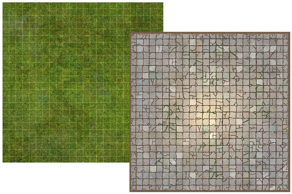 Battle Map Board - Dungeon & Grassland (ONLINE ORDER ONLY)