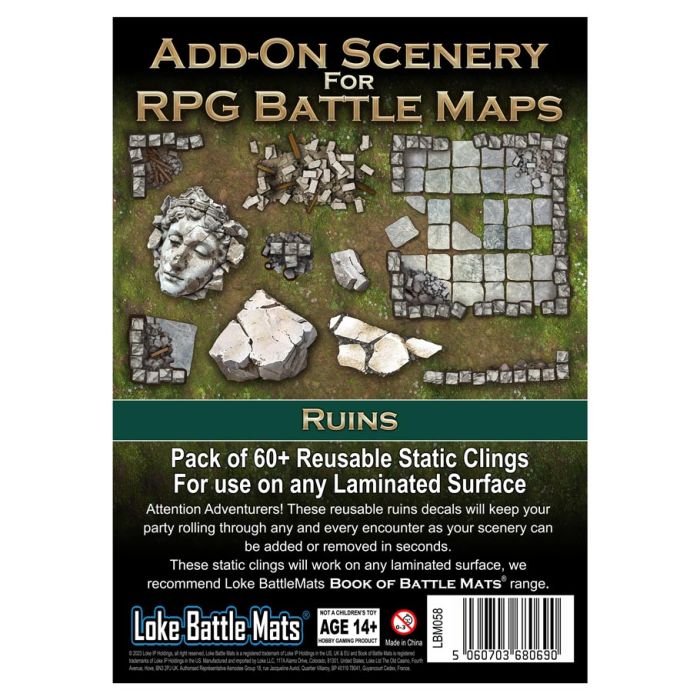 Battle Mats: Add On Scenery - Ruins (ONLINE ORDER ONLY)