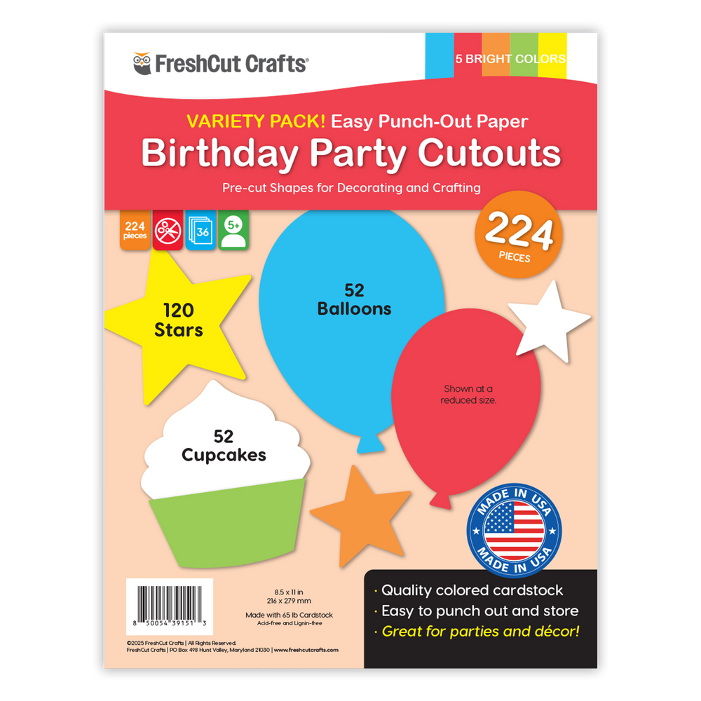 Birthday Party Cutouts (ONLINE ORDER ONLY)