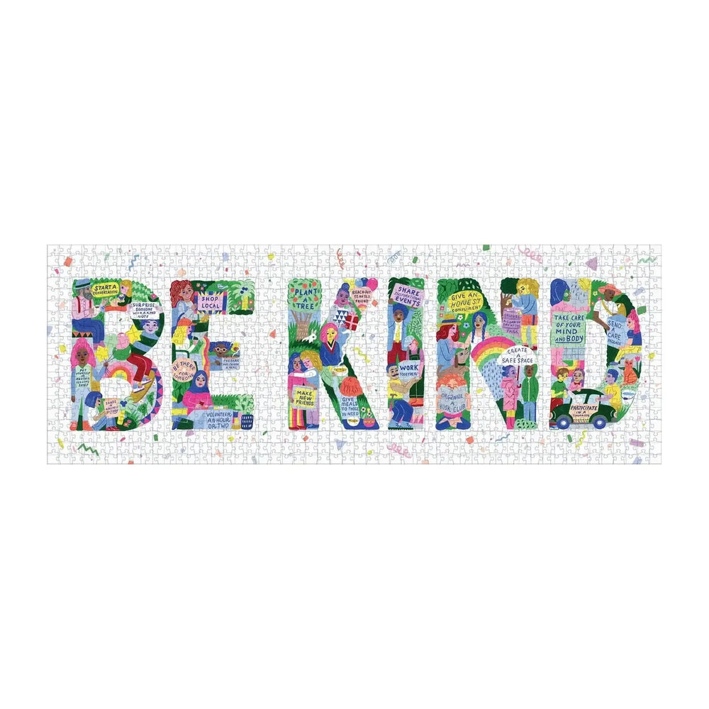 Be Kind 1000 Piece Panoramic Jigsaw Puzzle Galison (ONLINE ORDER ONLY)