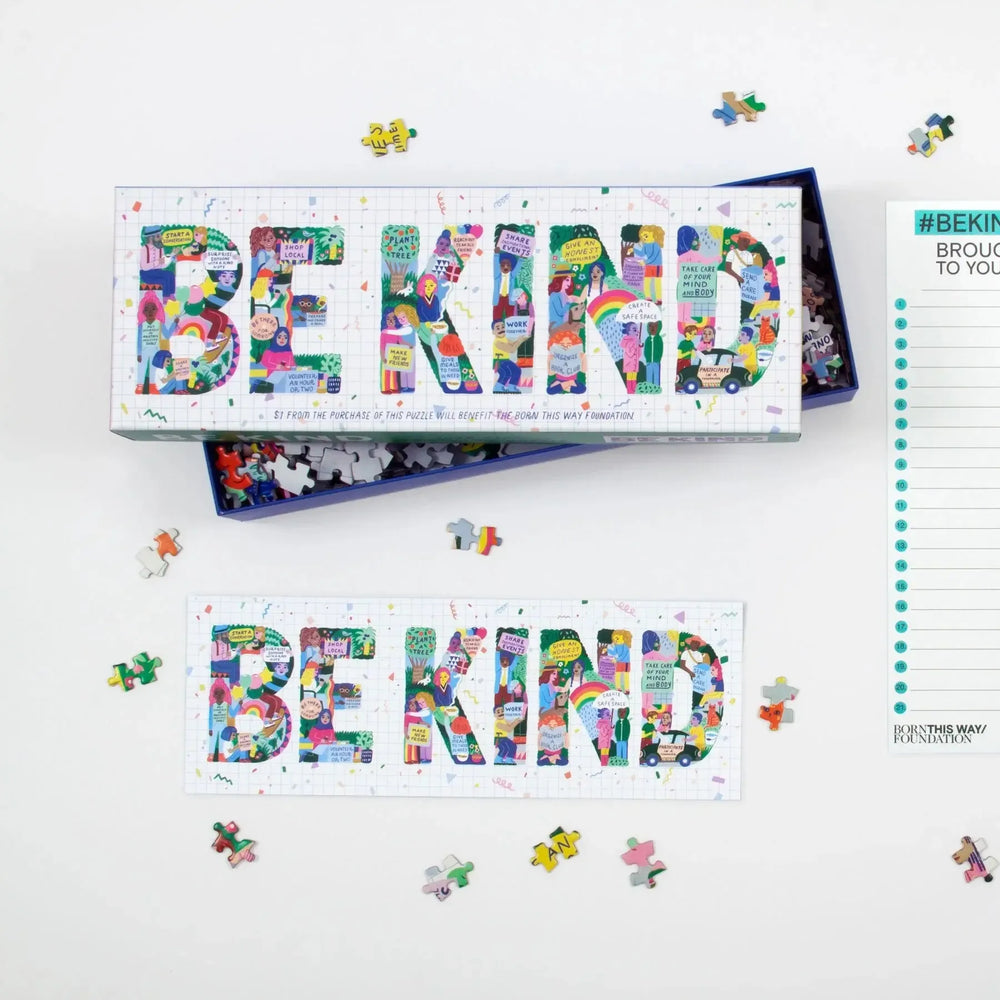 Be Kind 1000 Piece Panoramic Jigsaw Puzzle Galison (ONLINE ORDER ONLY)