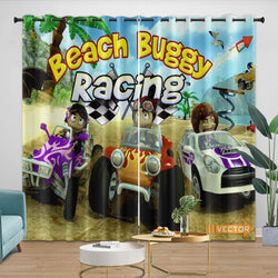 Beach Buggy Racing Curtains Blackout Window Drapes (Online Order Only)