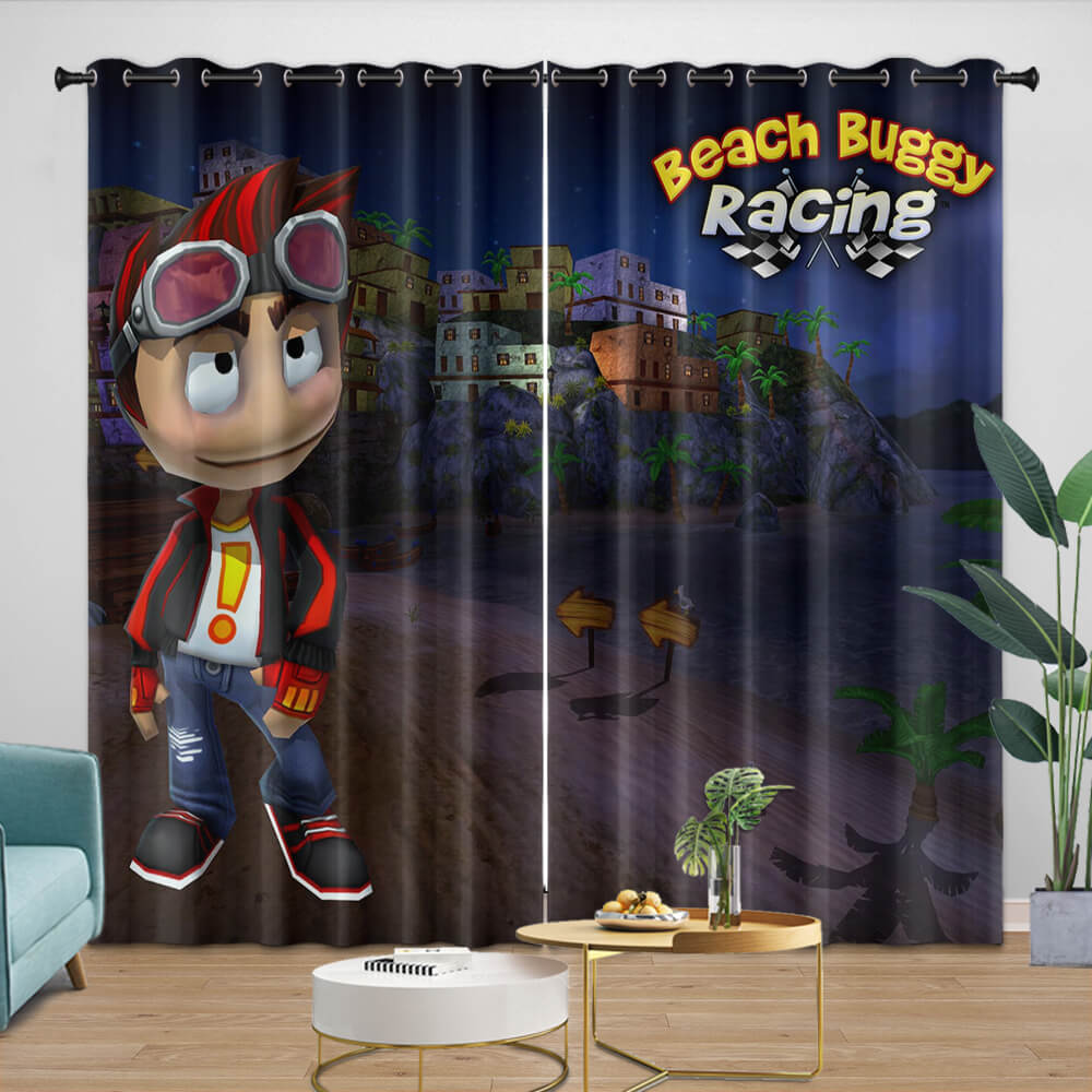 Beach Buggy Racing Curtains Blackout Window Drapes (Online Order Only)