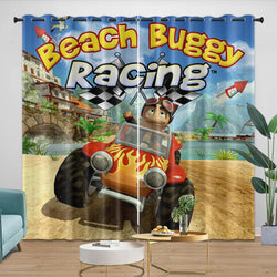 Beach Buggy Racing Curtains Blackout Window Drapes (Online Order Only)
