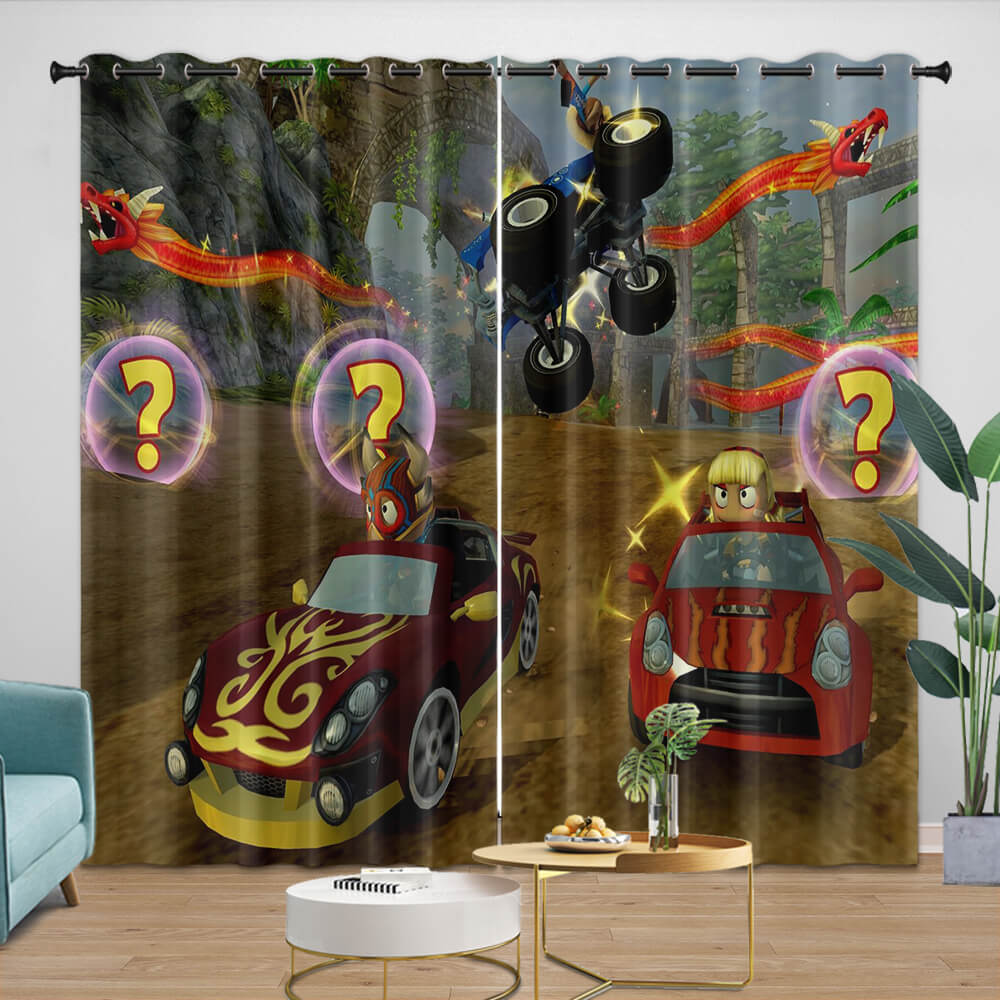 Beach Buggy Racing Curtains Blackout Window Drapes (Online Order Only)