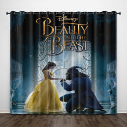 Beauty and the Beast Curtains Pattern Blackout Window Drapes (Online Order Only)