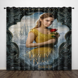 Beauty and the Beast Curtains Pattern Blackout Window Drapes (Online Order Only)