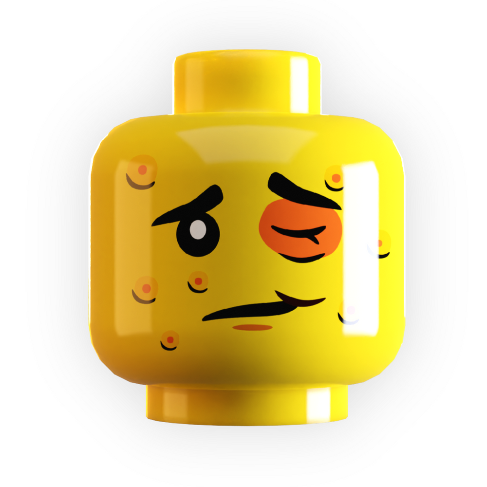 Bee Stings on Minifig Head made using LEGO part (Online Order Only)