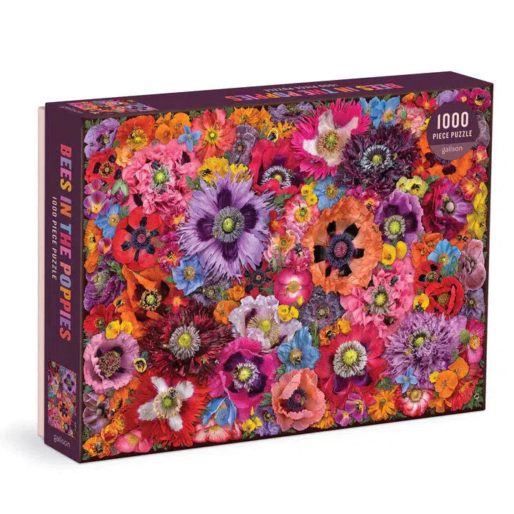 Bees in the Poppies 1000 Piece Jigsaw Puzzle Galison (ONLINE ORDER ONLY)
