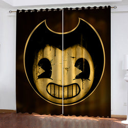 Bendy and the ink machine Curtains Blackout Window Treatments Drapes (Online Order Only)