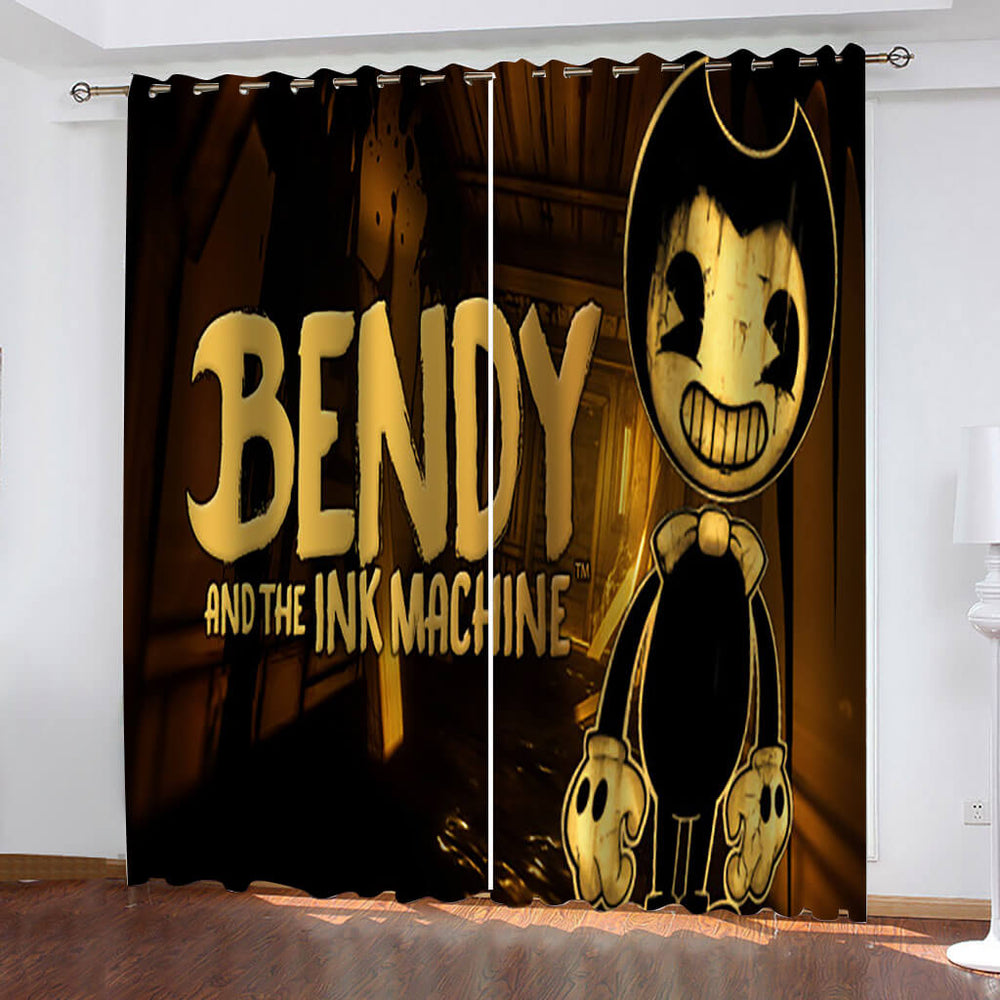 Bendy and the ink machine Curtains Blackout Window Treatments Drapes (Online Order Only)