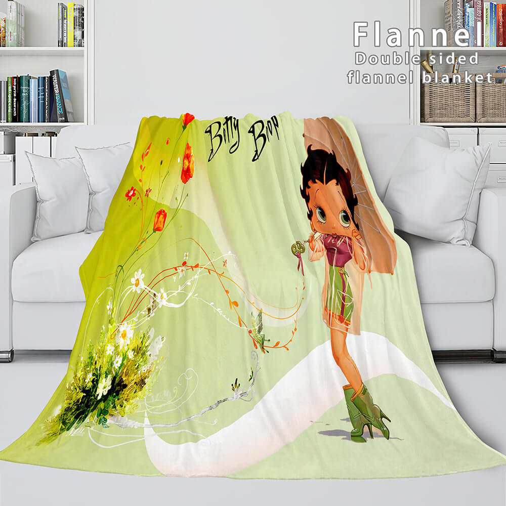 Betty Boop Cosplay Flannel Blanket Throw (Online Order Only)