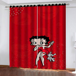 Betty Boop Curtains Blackout Window Treatments Drapes for Room Decoration (Online Order Only)