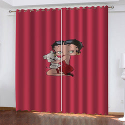 Betty Boop Curtains Blackout Window Treatments Drapes for Room Decoration (Online Order Only)