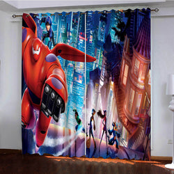 Big Hero 6 Curtains Pattern Blackout Window Drapes (Online Order Only)
