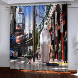 Big Hero 6 Curtains Pattern Blackout Window Drapes (Online Order Only)