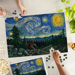 Bigfoot Starry Night 1000 Piece Jigsaw Puzzle Lantern Press (ONLINE ORDER ONLY)