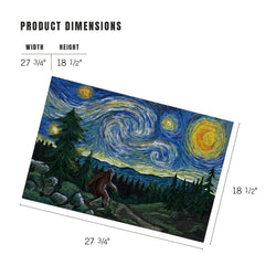 Bigfoot Starry Night 1000 Piece Jigsaw Puzzle Lantern Press (ONLINE ORDER ONLY)