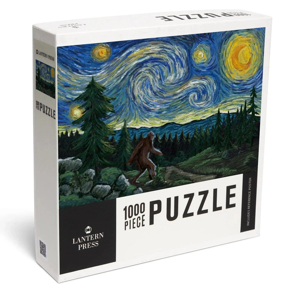 Bigfoot Starry Night 1000 Piece Jigsaw Puzzle Lantern Press (ONLINE ORDER ONLY)