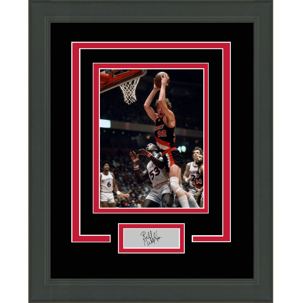 Framed Bill Walton Facsimile Laser Engraved Signature Auto Portland Trail Blazers 11x14 Basketball Photo (ONLINE ORDER ONLY)