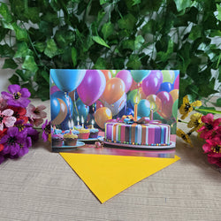 Birthday Cake and Balloons Card (ONLINE ORDER ONLY)