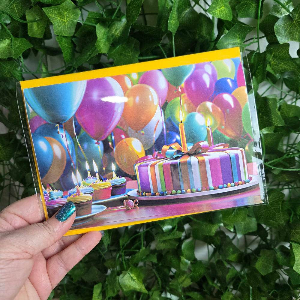 Birthday Cake and Balloons Card (ONLINE ORDER ONLY)