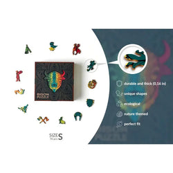 Bison 70 Piece Wooden Jigsaw Puzzle Geek Toys (ONLINE ORDER ONLY)