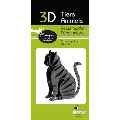 Black Cat 3D Cardboard Model Kit Fridolin (ONLINE ORDER ONLY)