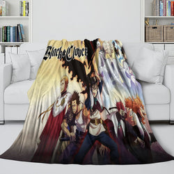 Black Clover Blanket Flannel Fleece Pattern Throw Room Decoration (Online Order Only)