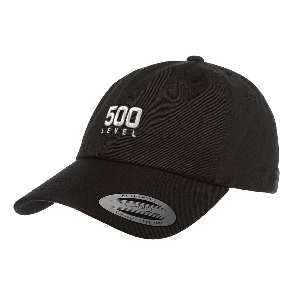500 LEVEL Stacked Logo White (ONLINE ORDER ONLY)
