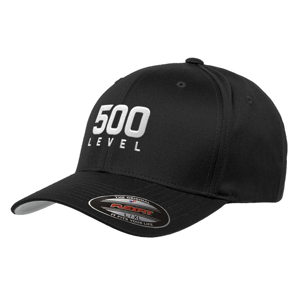 500 LEVEL Stacked Logo White (ONLINE ORDER ONLY)