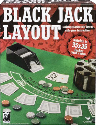 Black Jack Tabletop Layout (Deluxe Felt) (ONLINE ORDER ONLY)